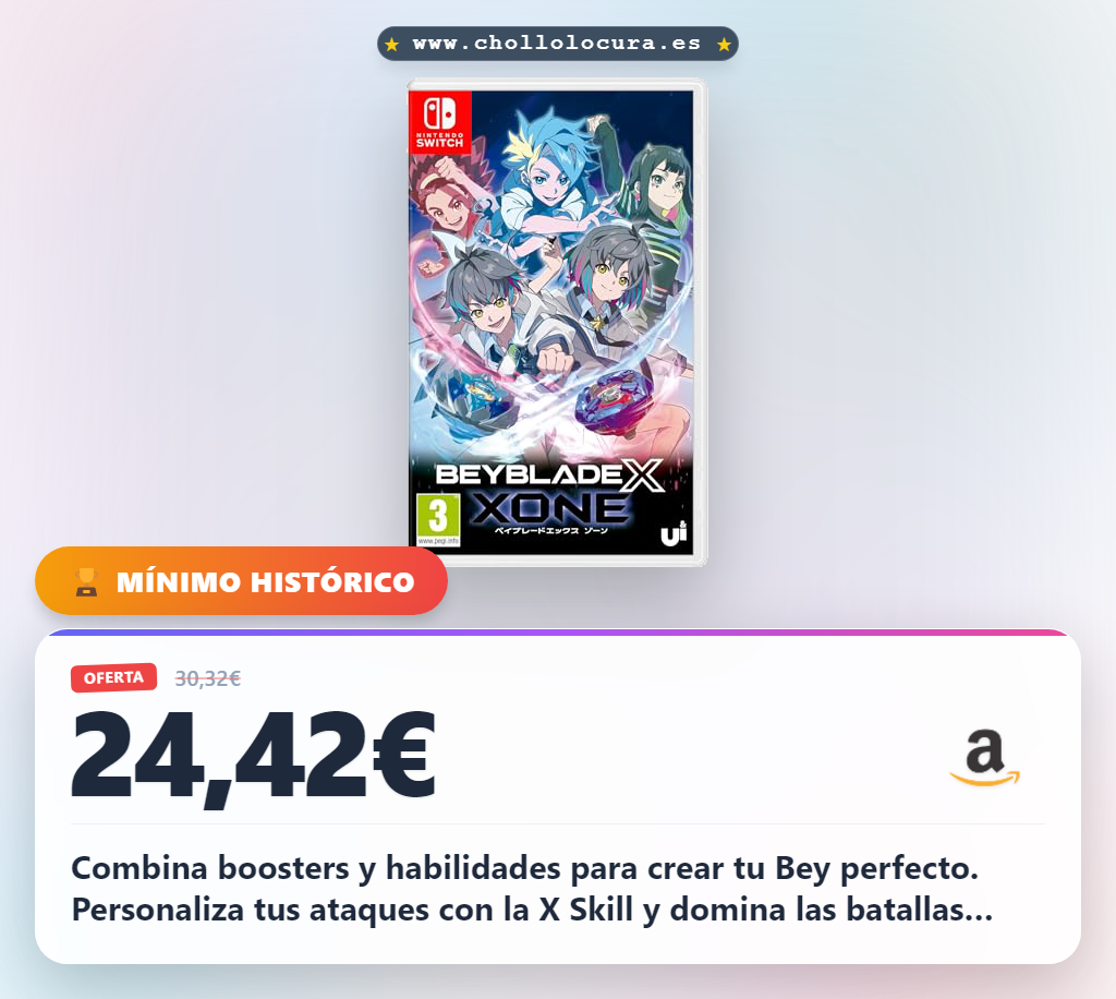 Aprovecha el Switch BEYBLADE X XONE para personalizar tu Bey y dominar las batallas online al mejor precio