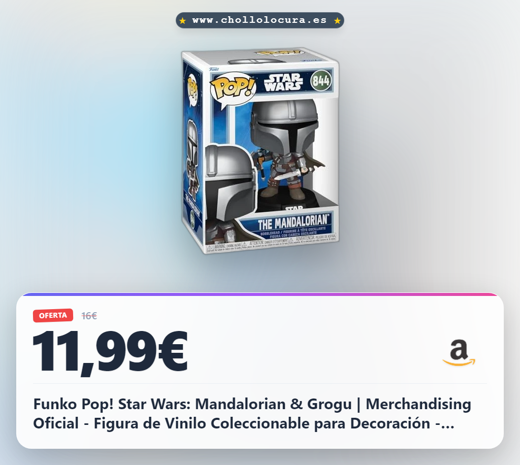 Funko Pop! Star Wars: Mandalorian & Grogu | Merchandising Oficial - Figura de Vinilo Coleccionable para Decoración - Regalo Friki de Cumpleaños