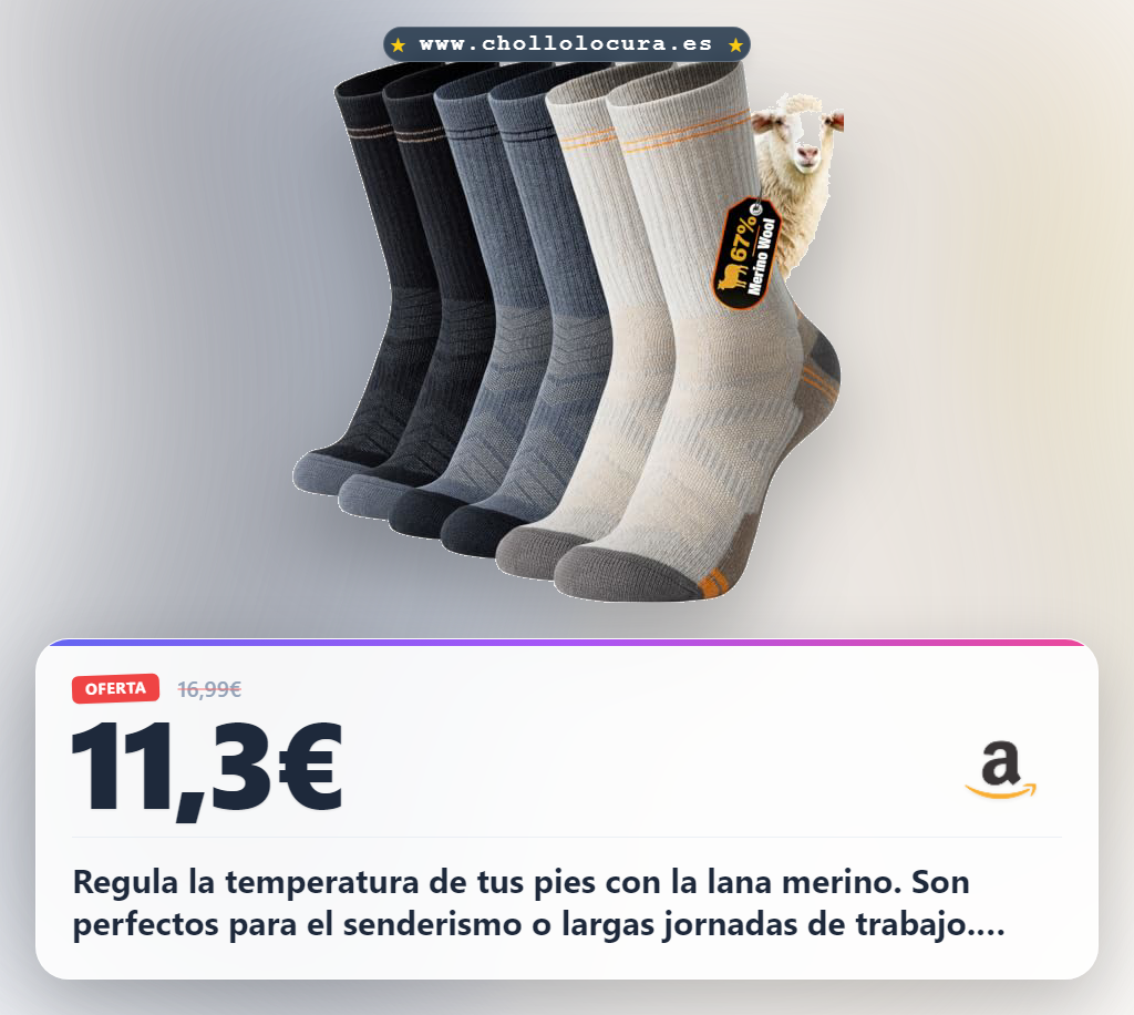 Consigue calcetines térmicos de lana merino BISOUSOX para senderismo y montaña al mejor precio.