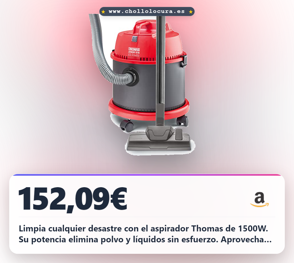 Ahorra con el Aspirador de Agua y Polvo Thomas 786846 Junior 1500W en oferta histórica al mejor precio