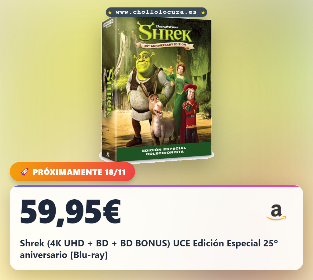 Shrek (4K UHD + BD + BD BONUS) UCE Edición Especial 25º aniversario [Blu-ray]