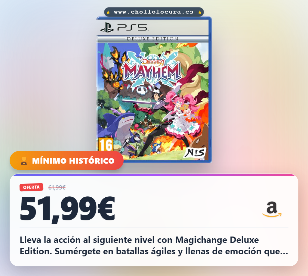 Aprovecha la Deluxe Edition de Disgaea Mayhem para PS5 y combate ágil con Magichange en oferta histórica