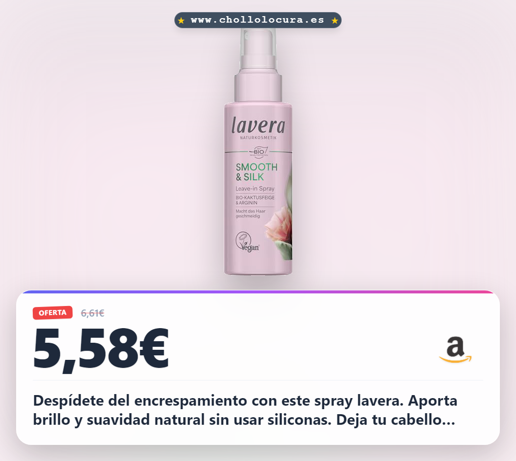 Disfruta del lavera Leave In Spray Smooth & Silk sin siliconas para un cabello brillante y antiencrespamiento al mejor precio
