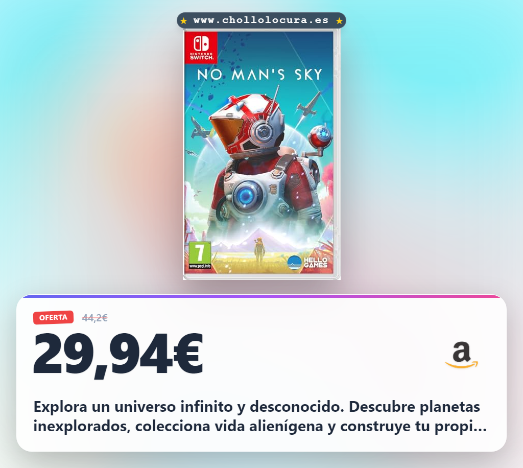 Aprovecha No Man's Sky para Nintendo Switch y explora galaxias infinitas en oferta