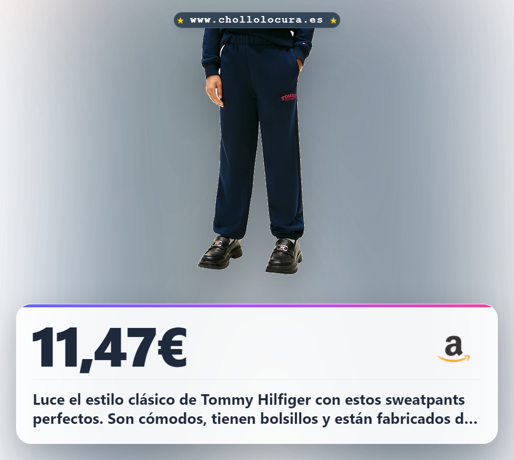 Consigue este pantalón de chándal Tommy Hilfiger Monotype para niñas azul al mejor precio del año en oferta histórica al 4 años.