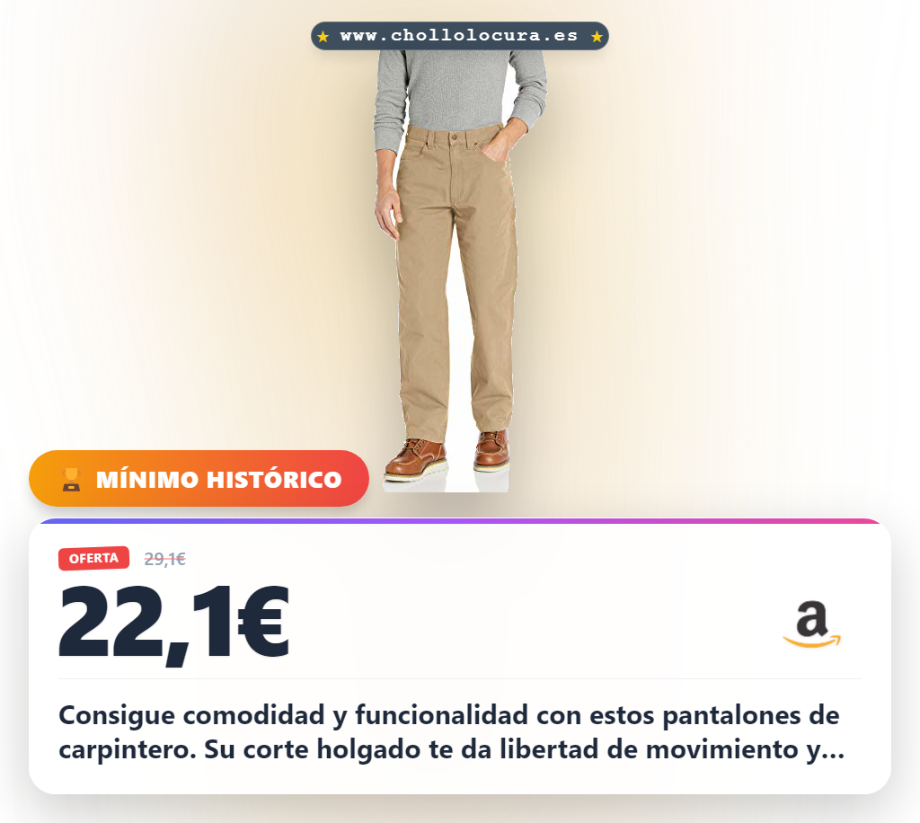 Consigue comodidad y funcionalidad con estos pantalones de carpintero. Su corte holgado te da libertad de movimiento y resistencia para cualquier tarea. Ideales para el trabajo doméstico, con bolsillos prácticos para tus herramientas.