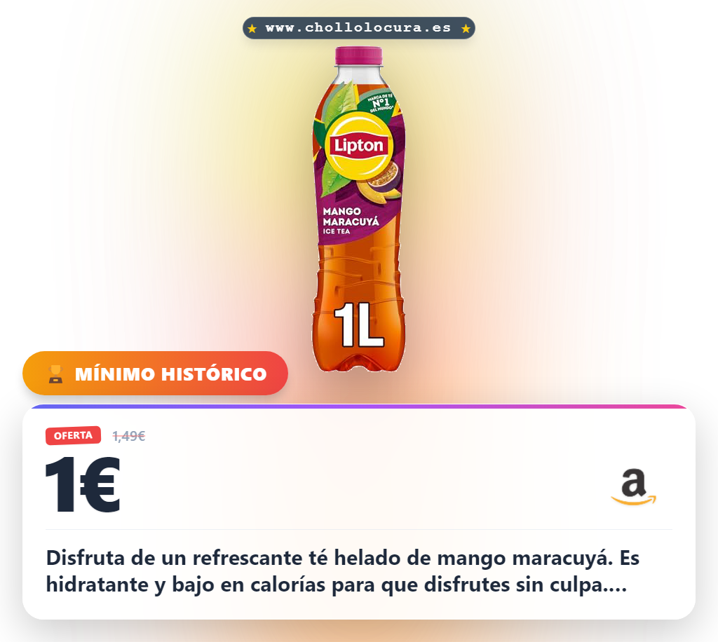 Disfruta tu té helado de mango maracuyá 24 latas en oferta al mejor precio