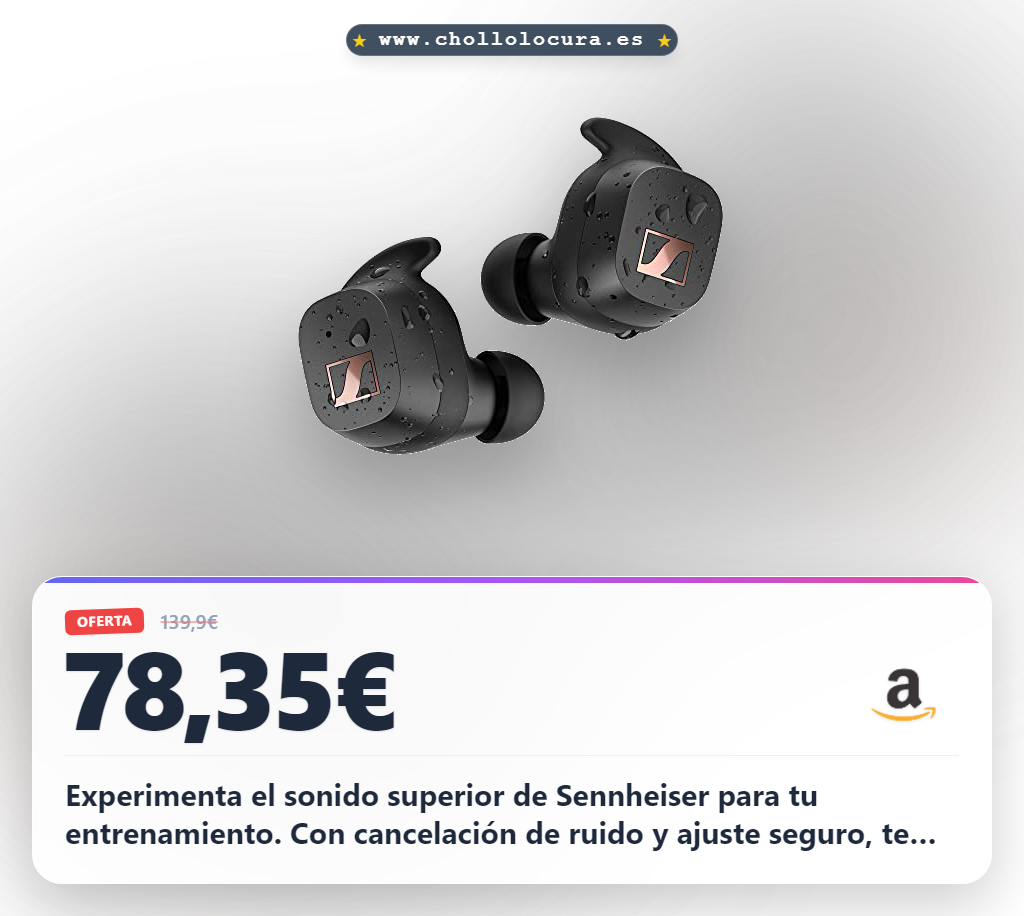 Aprovecha el sonido superior de Sennheiser True Wireless Sport para tu entrenamiento con cancelación de ruido