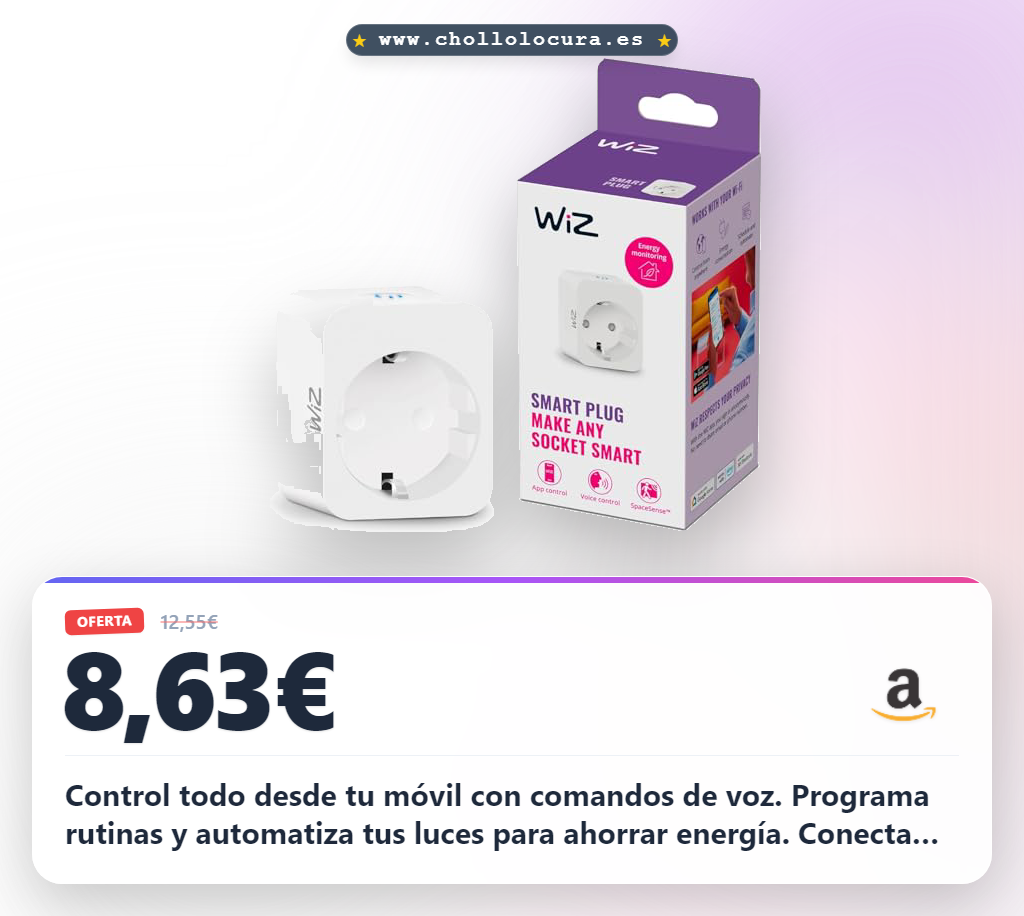Compra el WiZ Enchufe Inteligente Wi-Fi Pack de 2 al mejor precio en oferta histórica