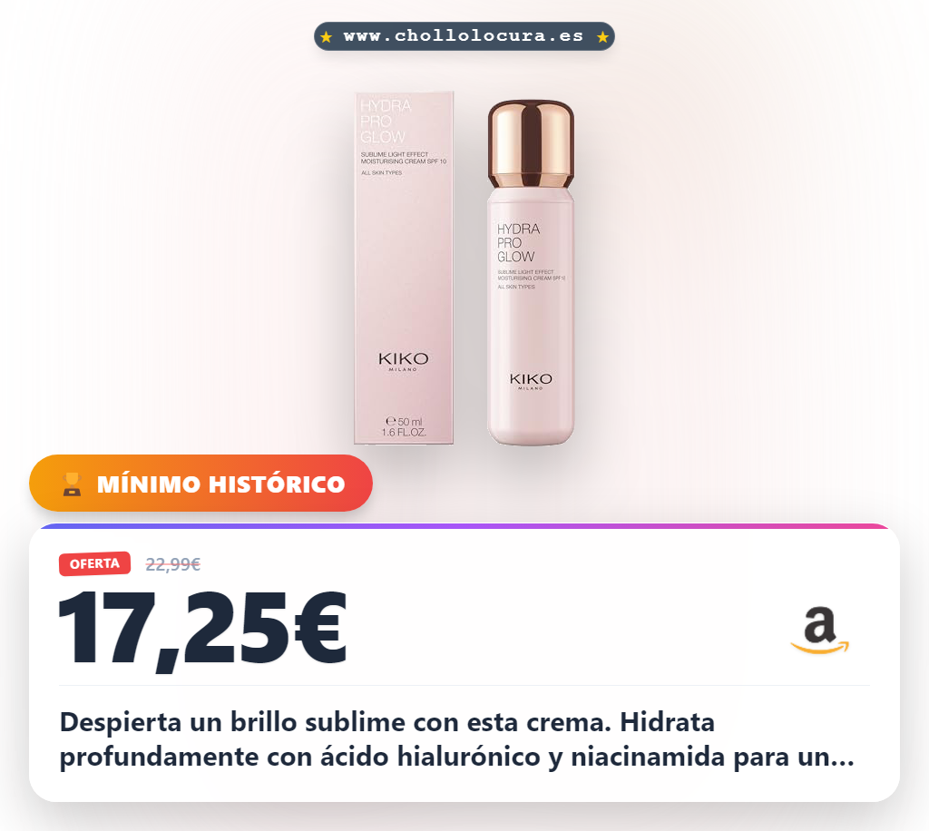 Aprovecha la crema facial KIKO Milano Hydra Pro Glow con ácido hialurónico y Niacinamida para un cutis radiante