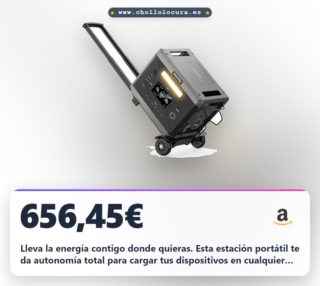 Aprovecha la estación de energía solar portátil SolarPlay Q2501+TC al mejor precio en oferta histórica