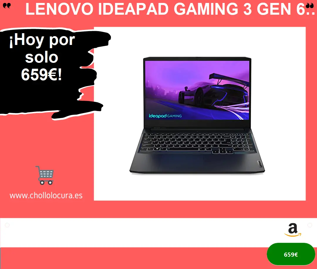 ¡Lenovo IdeaPad Gaming 3 Gen 6: Portátil Gaming 15.6 FHD, 16GB RAM, 512GB SSD, RTX 3050, Garantía de Reparación y Reembolso!