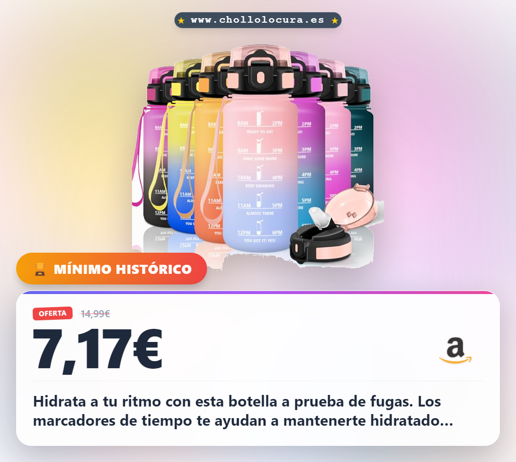 Consigue la botella de agua infantil Motswedi a prueba de fugas con marcador de tiempo al mejor precio