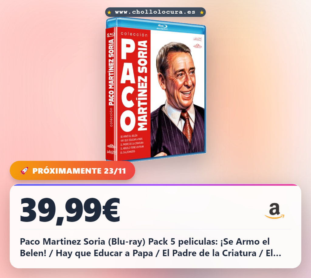 Paco Martinez Soria (Blu-ray) Pack 5 peliculas: ¡Se Armo el Belen! / Hay que Educar a Papa / El Padre de la Criatura / El Abuelo Tiene un Plan / El Calzonazos