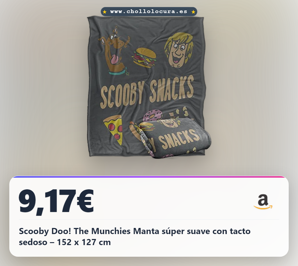 Scooby Doo! The Munchies Manta súper suave con tacto sedoso – 152 x 127 cm