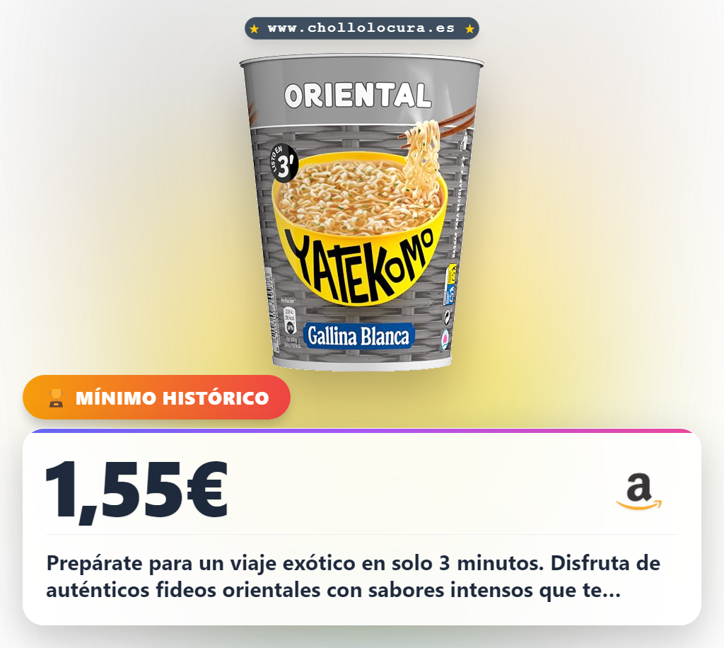 Encuentra los fideos orientales Yatekomo de gallina blanca originales y fáciles de preparar al mejor precio