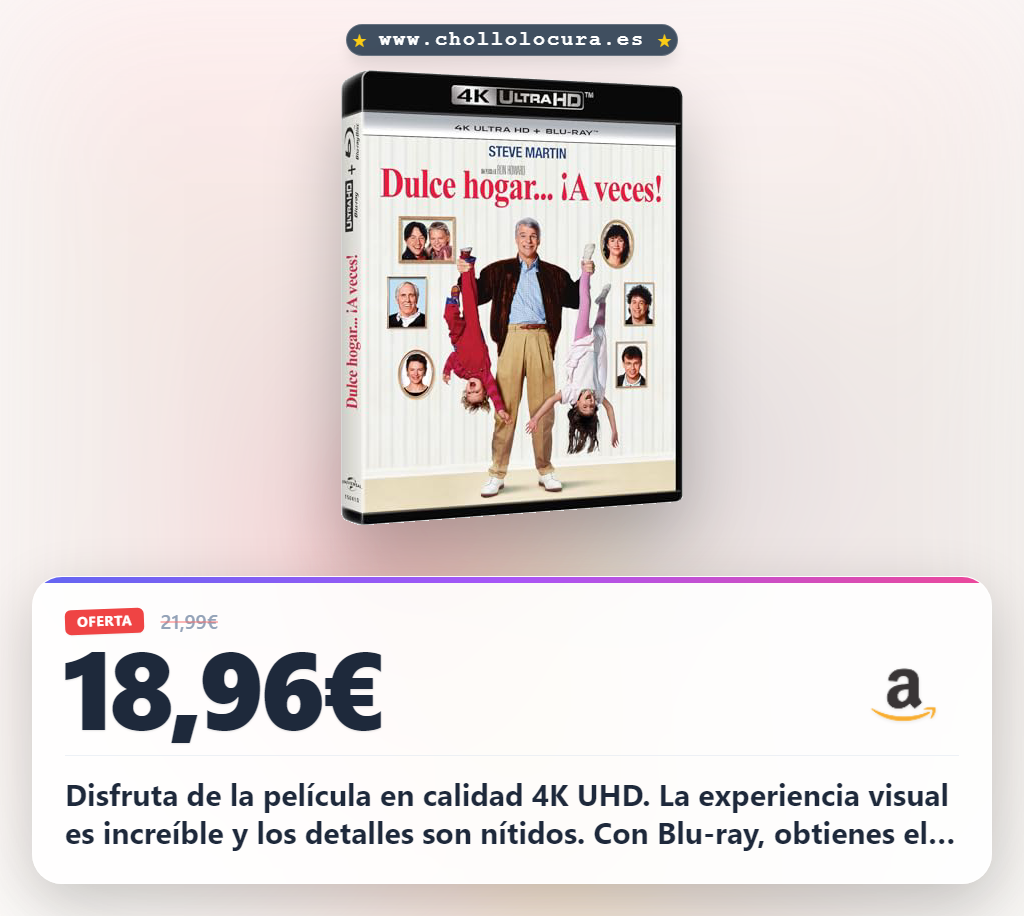 Aprovecha Dulce hogar… ¡A veces! en 4K UHD y Blu-ray al mejor precio de oferta