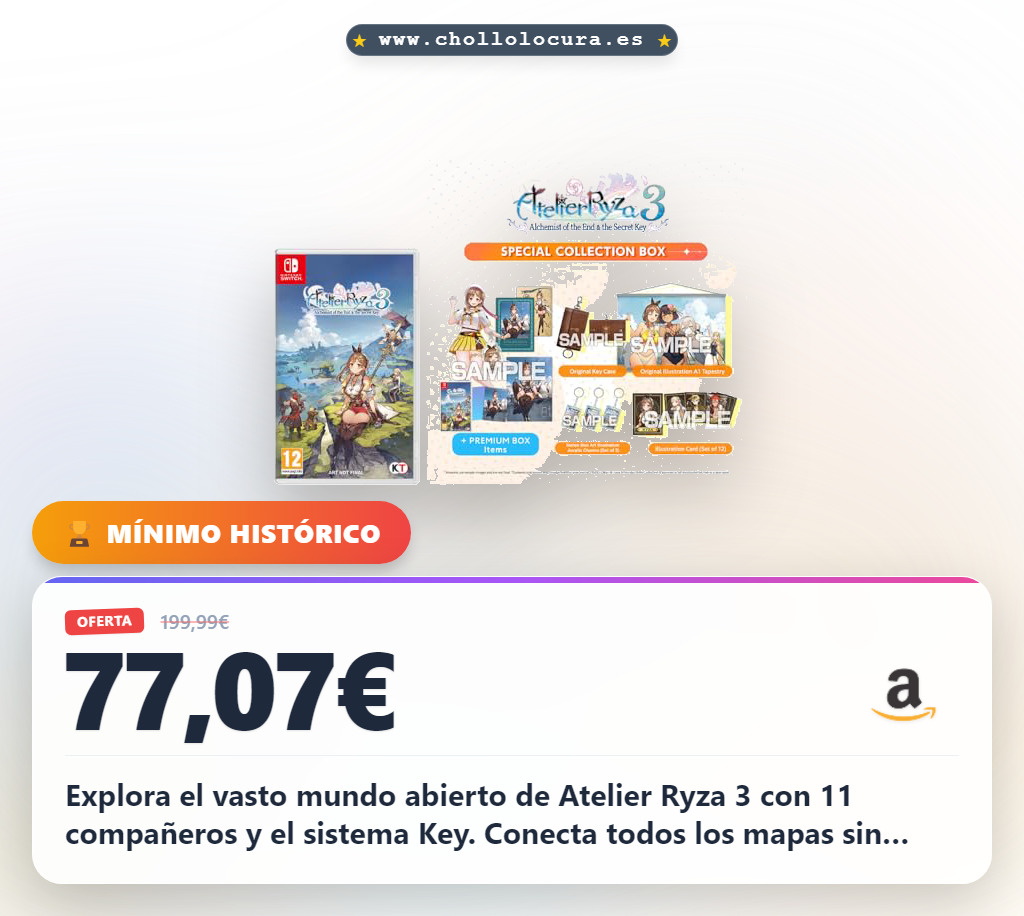 Aprovecha el mundo abierto de Atelier Ryza 3 con 11 compañeros y sistema Key en oferta histórica