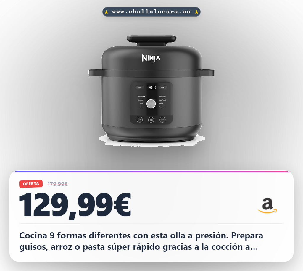 Consigue la olla a presión Ninja HyperHeat 9 en 1 de 6L para cocción lenta y rápida al mejor precio del año
