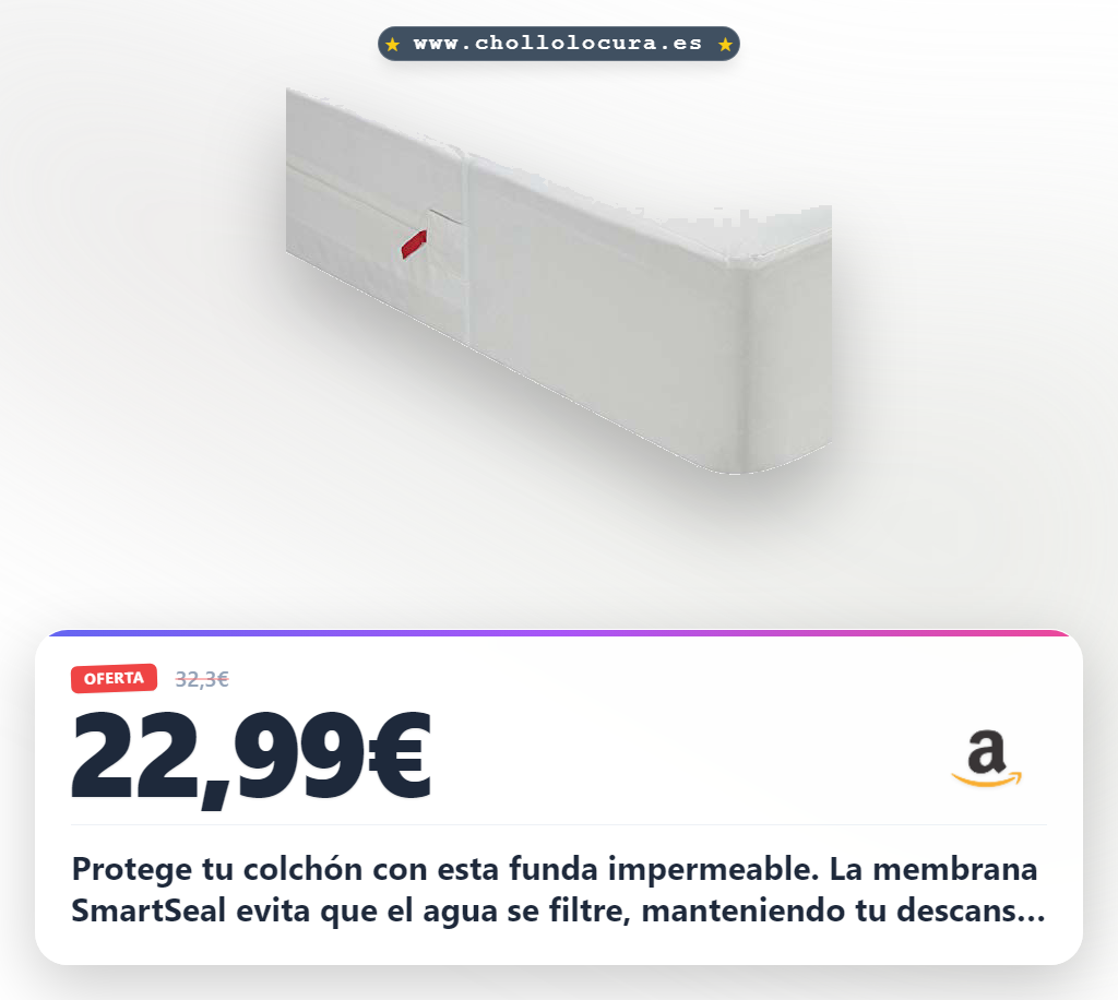 Aprovecha esta funda de colchón impermeable hipoalergénica con cierre de seguridad y cremallera para un descanso total