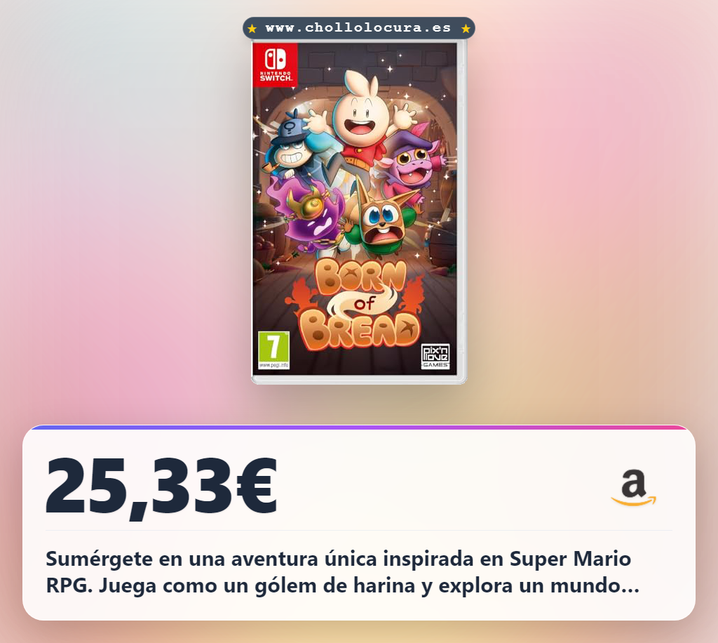 Disfruta la aventura de Born of Bread para Nintendo Switch con combate por turnos y exploración inmersiva al mejor precio