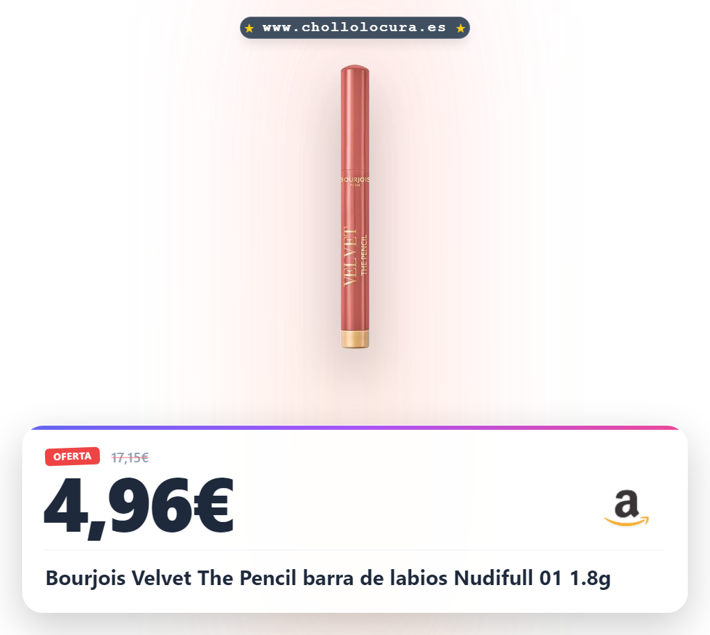 Bourjois Velvet The Pencil barra de labios Nudifull 01 1.8g