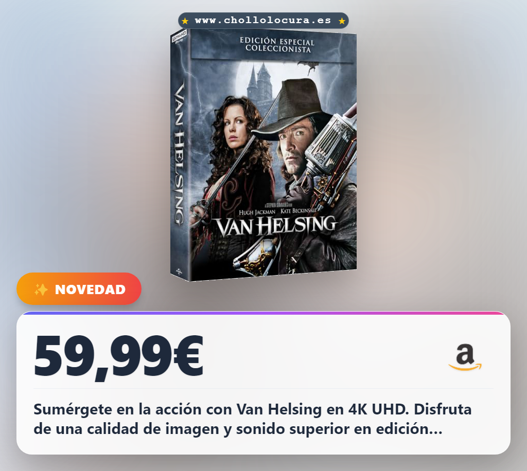 Disfruta Van Helsing 4K UHD y BD en edición metálica Blu-ray al mejor precio