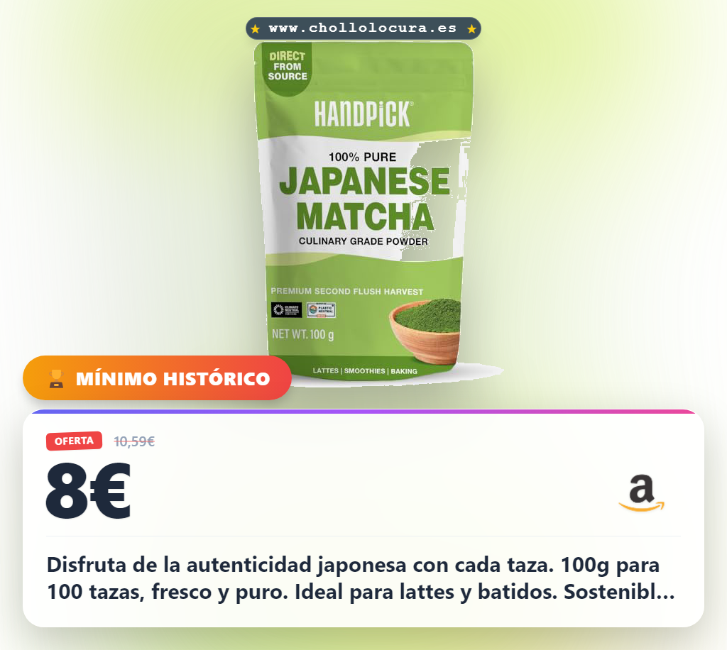 HANDPICK, Polvo de Matcha (100 g, 100 Tazas) – Polvo de Té Verde Matcha Japonés Auténtico – Directo desde Shizuoka, Japón | Ideal para Lattes y Batidos