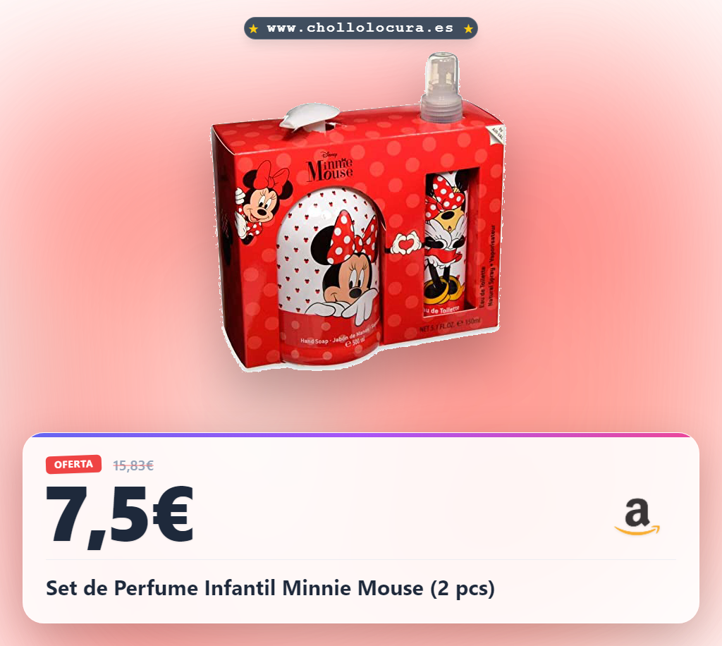 Set de Perfume Infantil Minnie Mouse (2 pcs)