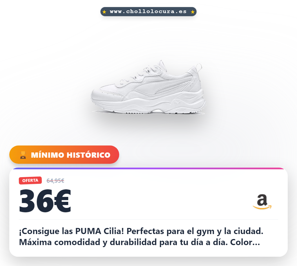 Aprovecha zapatillas PUMA Women Cilia blancas y violetas. Cómodas y resistentes para deporte indoor.