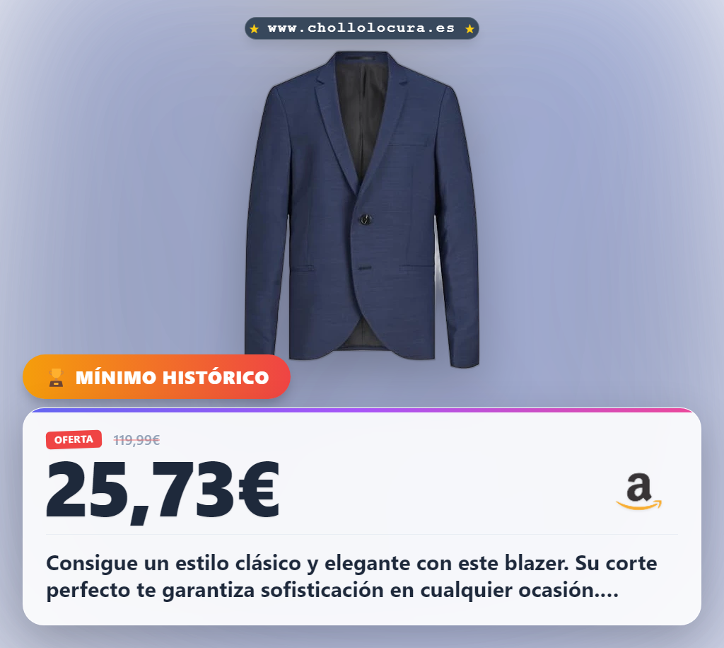 Aprovecha esta americana clásica Jack Jones con corte y cuello de solapa al mejor precio de oferta