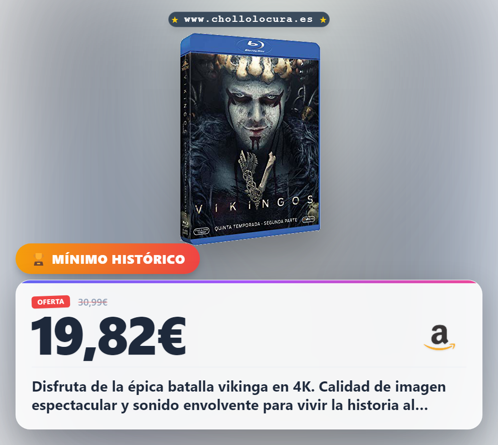 Aprovecha el Vikingos Temporada 5 Volumen 2 en Blu-ray en oferta histórica