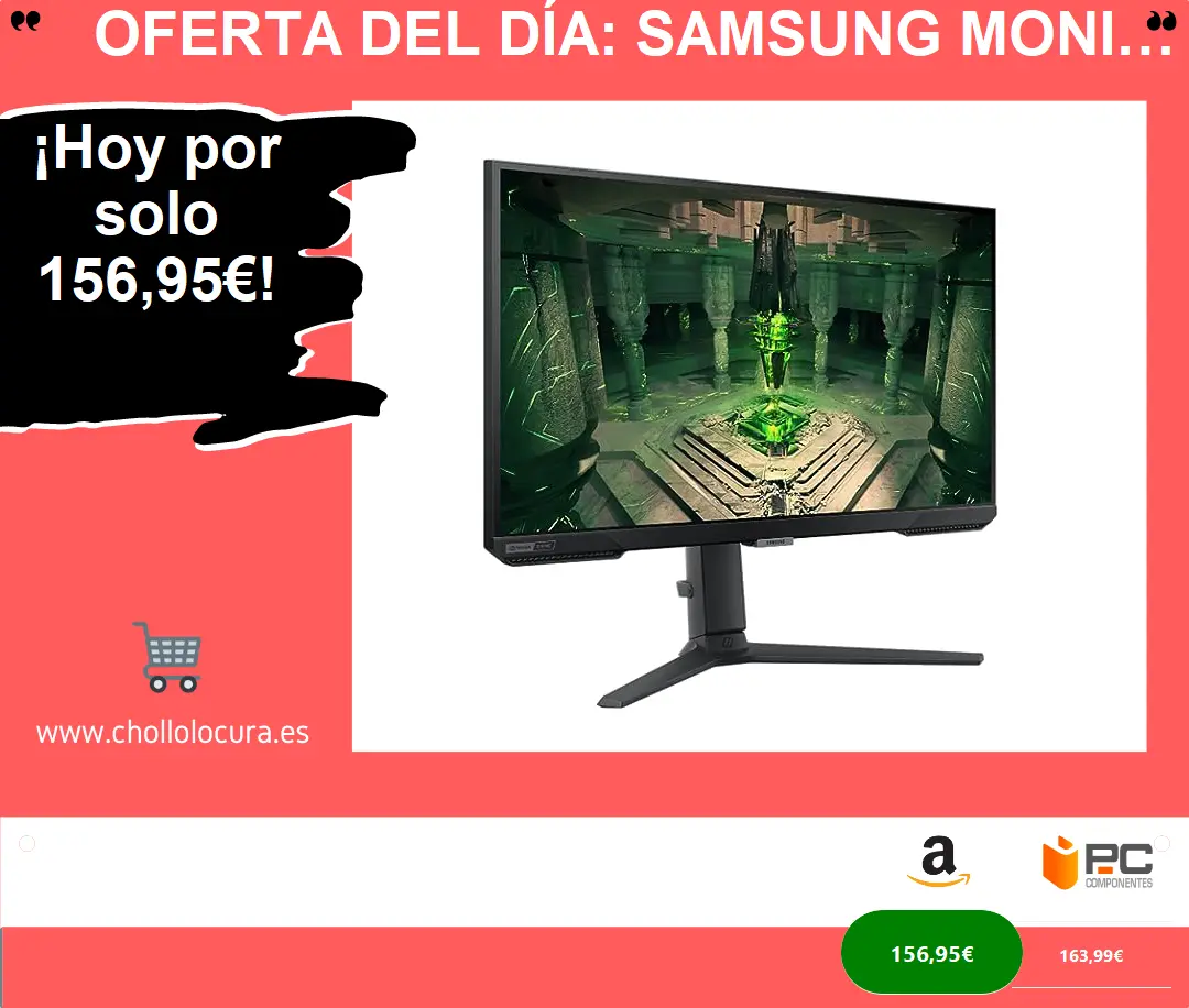 Oferta del día: Samsung Monitor Odyssey G40B, Calidad óptima y Posiciones Regulables