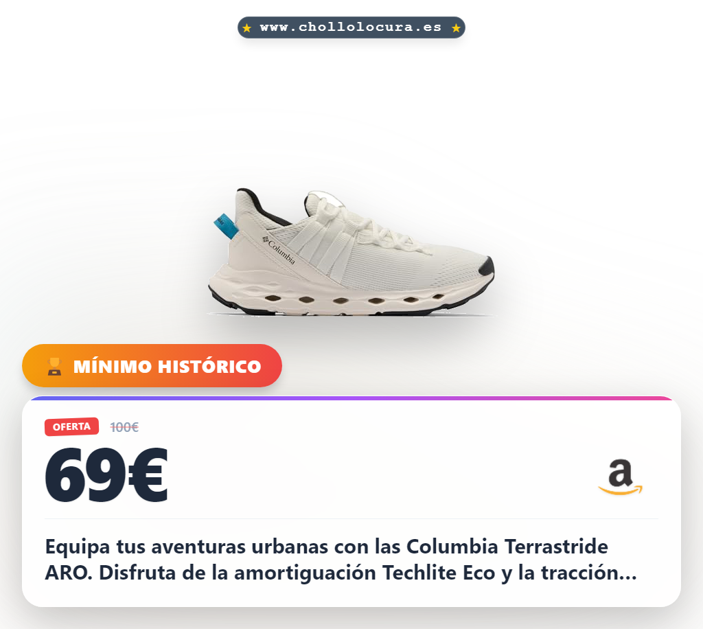Llévate las zapatillas Columbia Terrastride ARO para hombre con Omni-Grip LT y amortiguación Techlite Eco al mejor precio