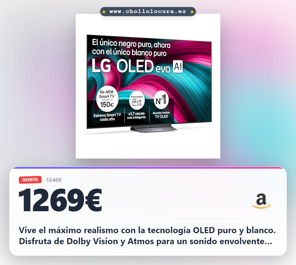 Consigue el televisor LG OLED evo 65 pulgadas con Dolby Vision y Atmos para gaming pro al mejor precio