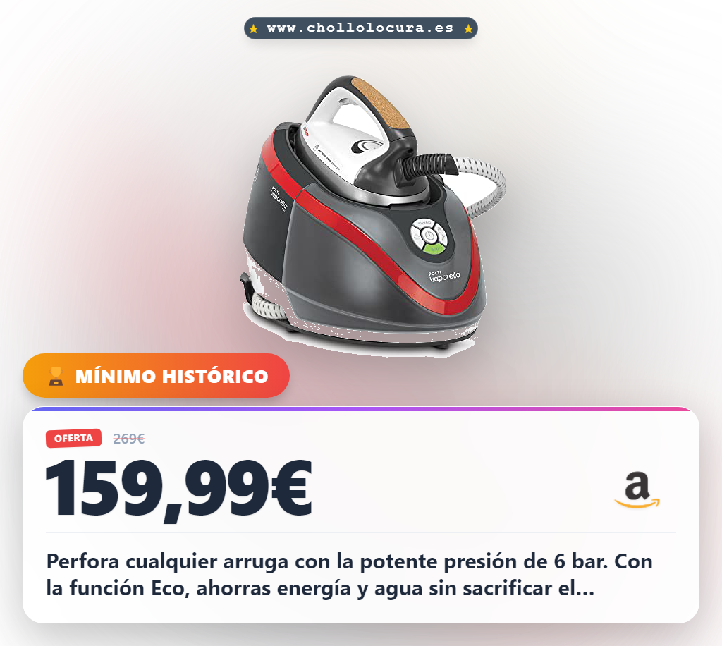 Aprovecha el Polti Next VN 18.30. Plancheado sin interrupciones, función eco y vapor potente a precio de chollo
