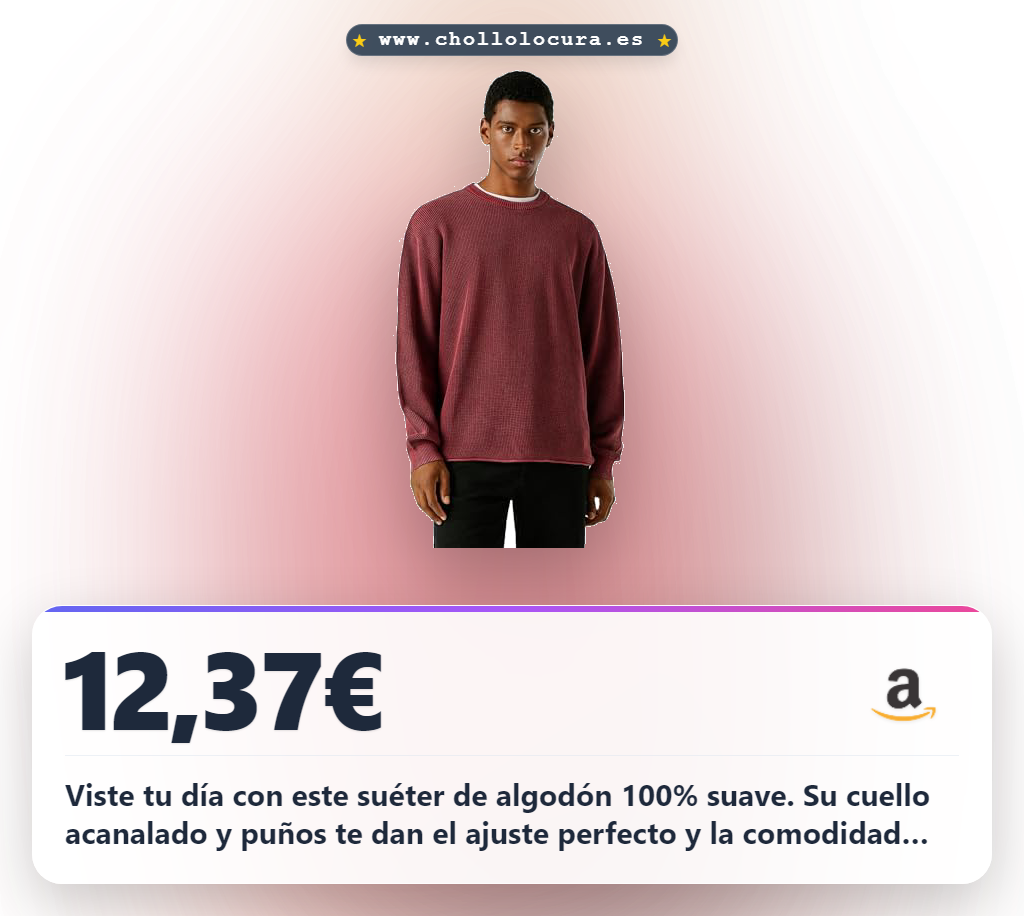 Consigue este suéter Pepe Jeans Frank de algodón rojo cuello redondo para hombre a precio de chollo