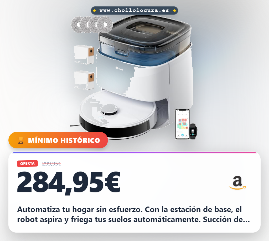 Aprovecha la estación de base Lefant robot aspirador y fregasuelos con navegación dToF en oferta histórica