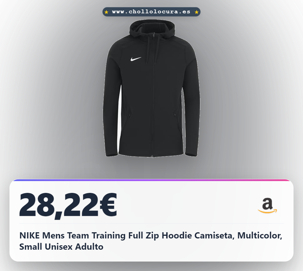 NIKE Mens Team Training Full Zip Hoodie Camiseta, Multicolor, Small Unisex Adulto
