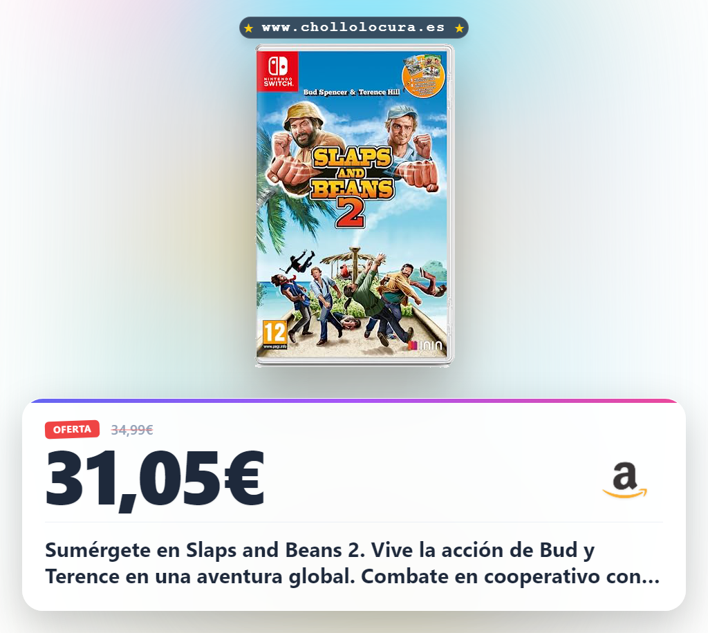 Disfruta Slaps and Beans 2 en Nintendo Switch: Aventura cooperativa pixelada de Bud Spencer y Terence Hill en oferta