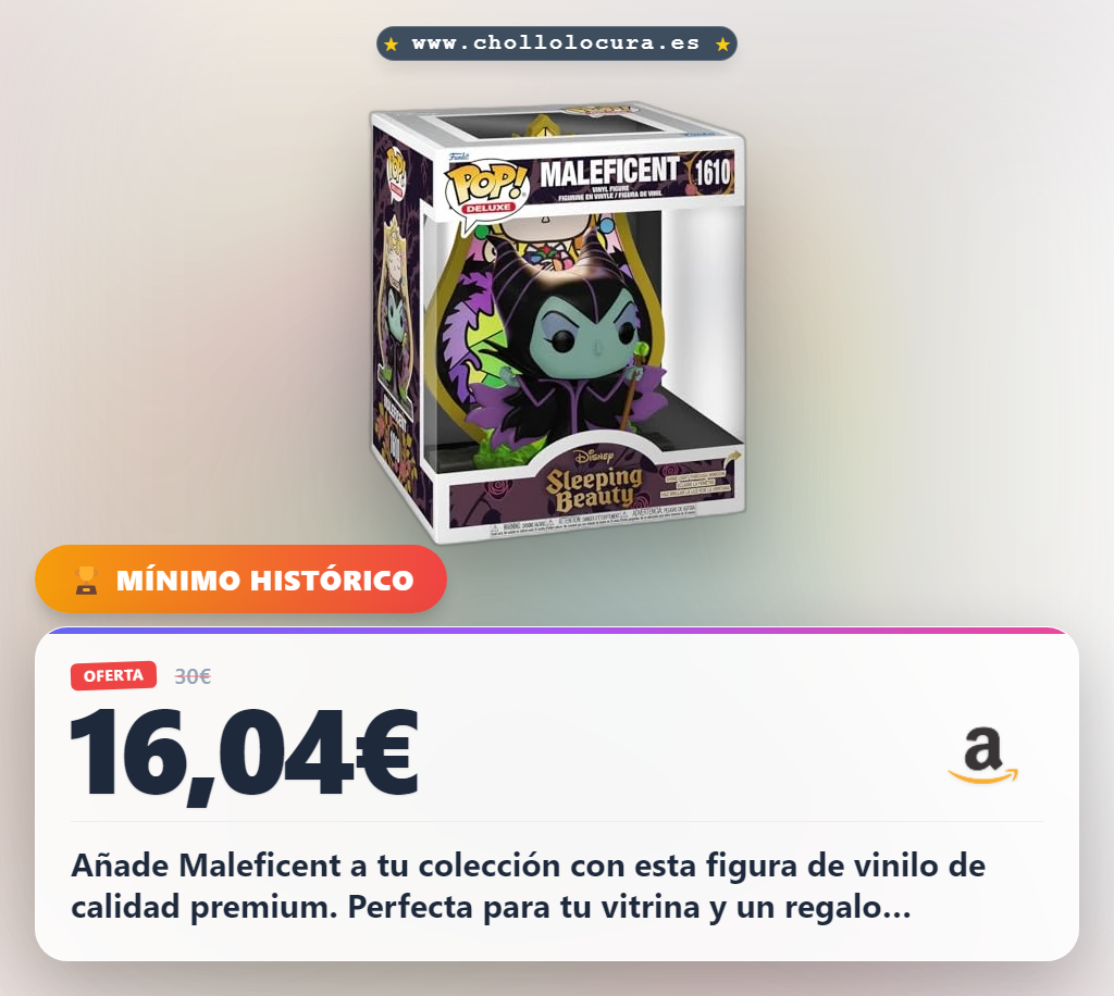 Aprovecha esta figura Funko Pop! Deluxe Maleficent de vinilo para coleccionistas al mejor precio