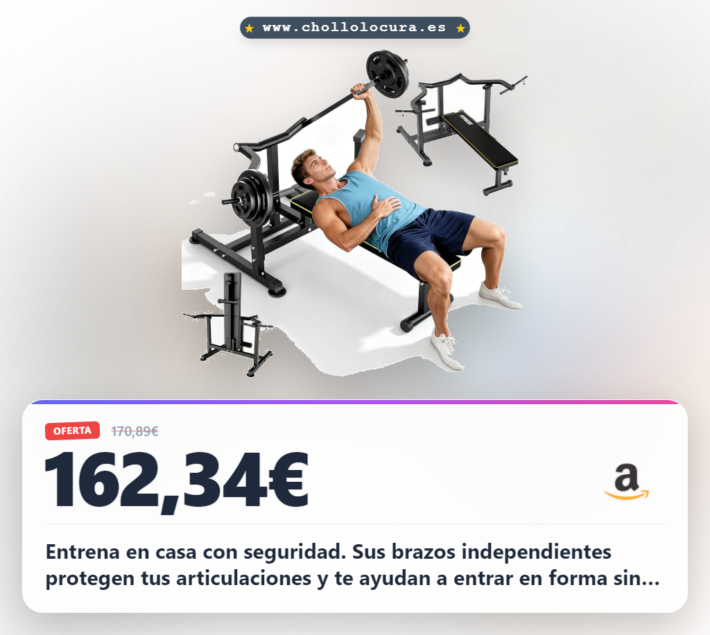 Obtén la máquina de press de banca Orisyn de 400 kg con brazos independientes para entrenamiento en casa al mejor precio del año