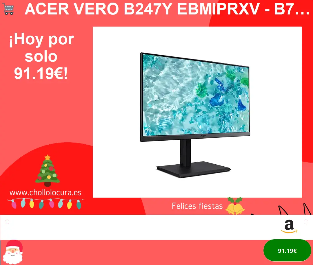 Acer Vero B247Y Ebmiprxv - B7 Series - LED-Monitor - Full HD (1080p) - 61 cm (24")