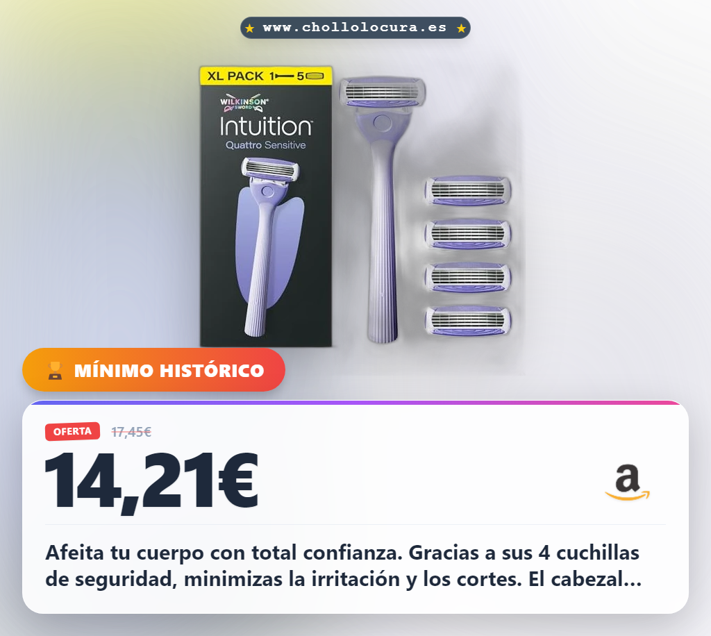 Afeita tu cuerpo con total confianza. Gracias a sus 4 cuchillas de seguridad, minimizas la irritación y los cortes. El cabezal flexible se desliza sin esfuerzo sobre las curvas para un acabado suave. Empieza con nuestro paquete de inicio y disfruta de un afeitado perfecto.