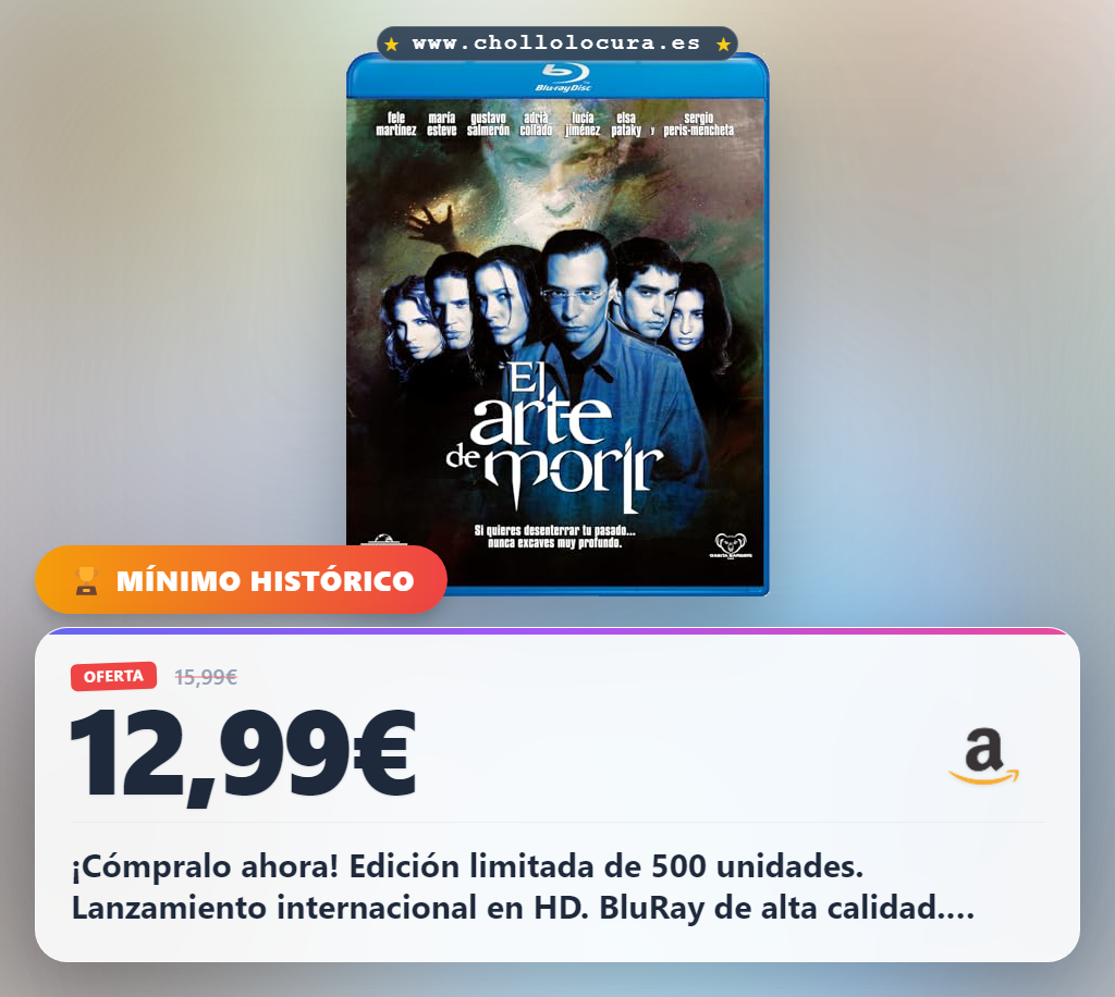 ¡Cómpralo ya! El Arte de Morir, Edición Limitada 500 unidades + HD (Lanzamiento Internacional)
