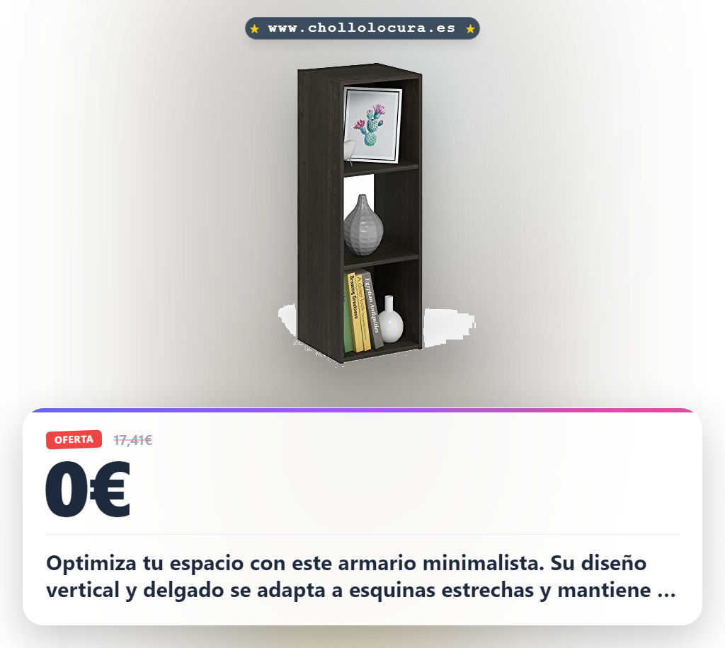 Aprovecha este armario Pelli Cubic 3x1 Espresso. Diseño minimalista y resistente para almacenamiento compacto a precio de chollo