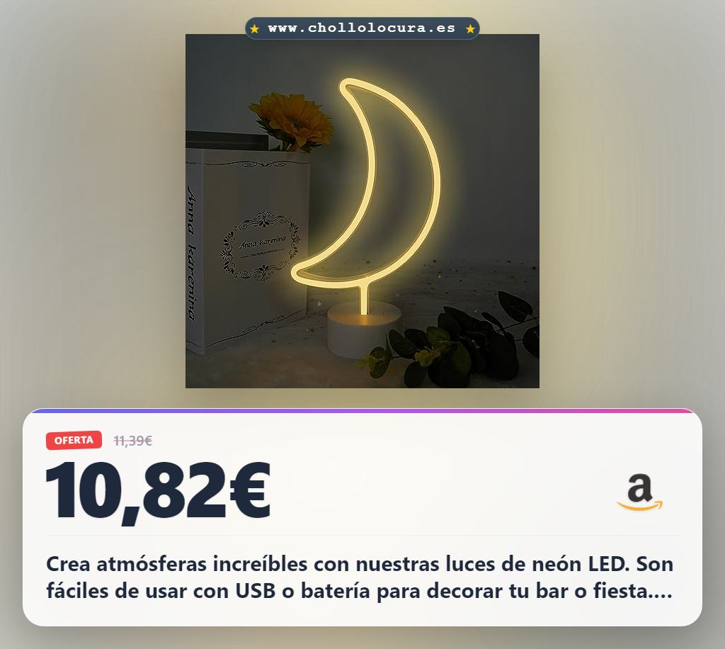 Aprovecha este letrero de neón LED con carga USB para decorar fiestas y regalos al mejor precio