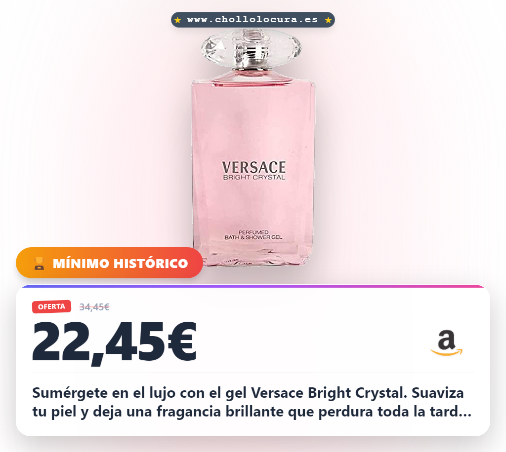 Consigue el gel de ducha Versace Bright Crystal 200 ml para mujeres al mejor precio