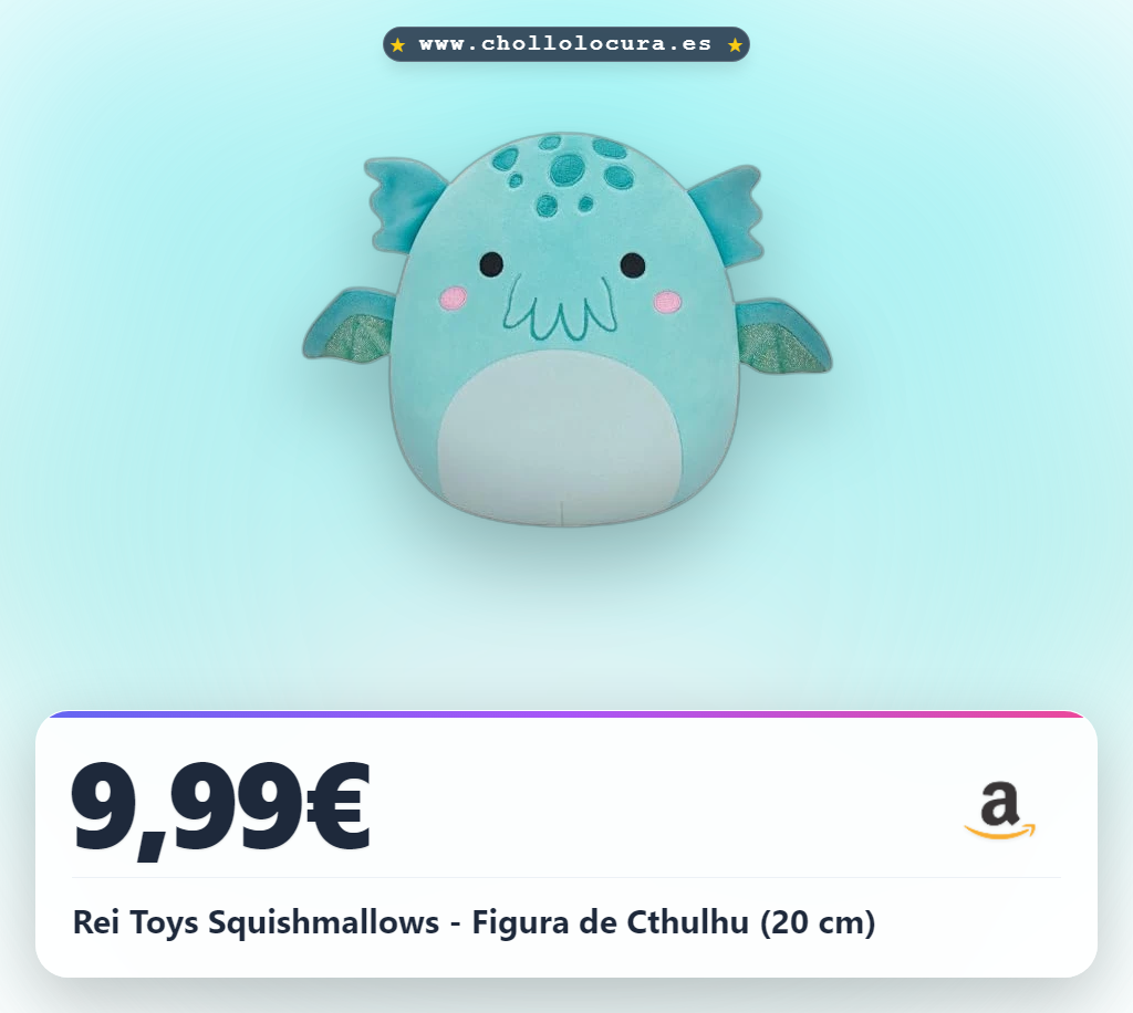 Rei Toys Squishmallows - Figura de Cthulhu (20 cm)