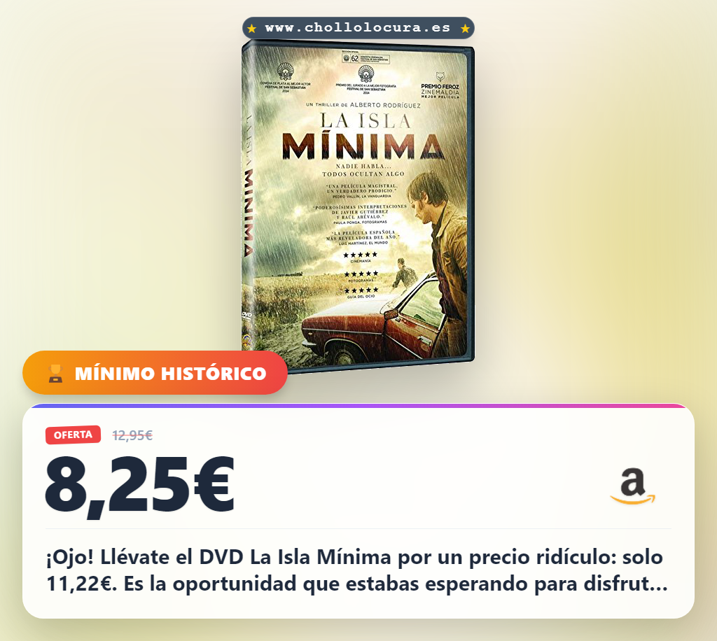 Obtén La Isla Minima en DVD: la película clásica al mejor precio de chollo en oferta
